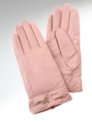 Guess Signature Leather Gloves