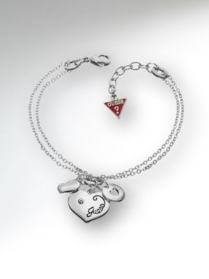 2 Row Mini Heart Charm Bracelet