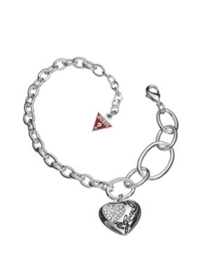 Silver Mini Concave Heart Bracelet