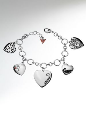Leopard Heart Multi Charm Bracelet