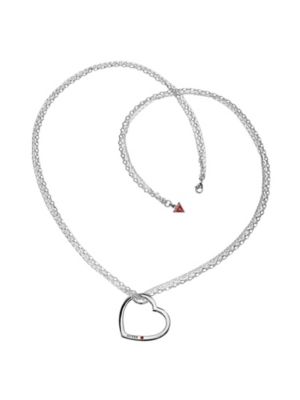 3-Row Large Flat Open Heart Pendant