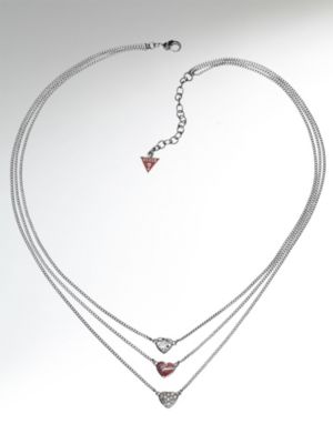 3 Row Mini Heart Necklace