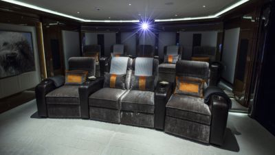 Media rooms with comfortable seating