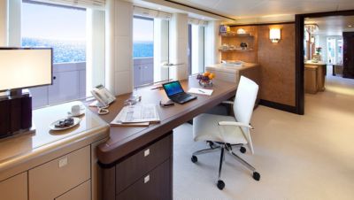 An office with a sea view
