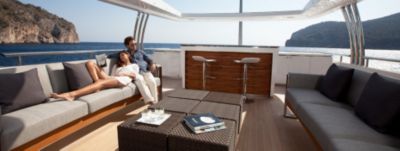 Relaxing on deck