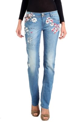 Denim Desigual Tropical Flowers