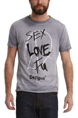 T-shirts & Polos Desigual Sexy, Love and Peace