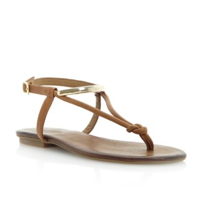 dune gold sandals flat