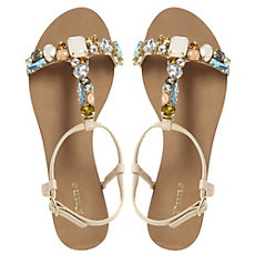 DUNE LADIES JORDAN D - Plait Detail Flat Sandal - gold | Dune Shoes ...