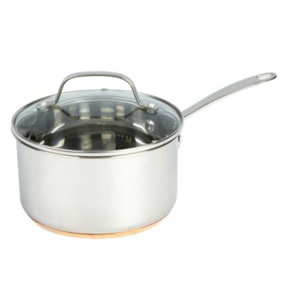 Different by Design Copper Bottom Stainless Steel Saucepan with Lid 18cm