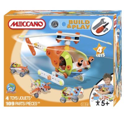 Meccano Build and Play Helicopter - 4 Toys - 109 Parts - 735106