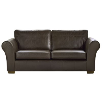 Lilbourne Large Sofa Bed Alaska Leather Chocolate