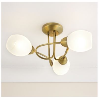 Tu Twist Ceiling Light Antique Brass