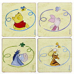 the Pooh Coasters Pack of 4