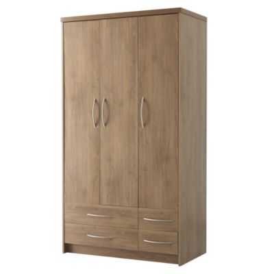 3 Door and 4 Drawer Wardrobe