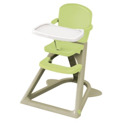 Beige and Green Highchair