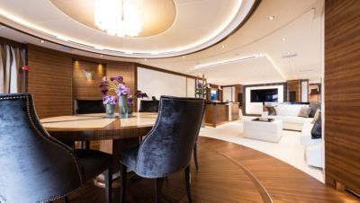 silver wind superyacht saloon